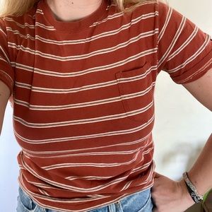brandy melville striped crop t-shirt!